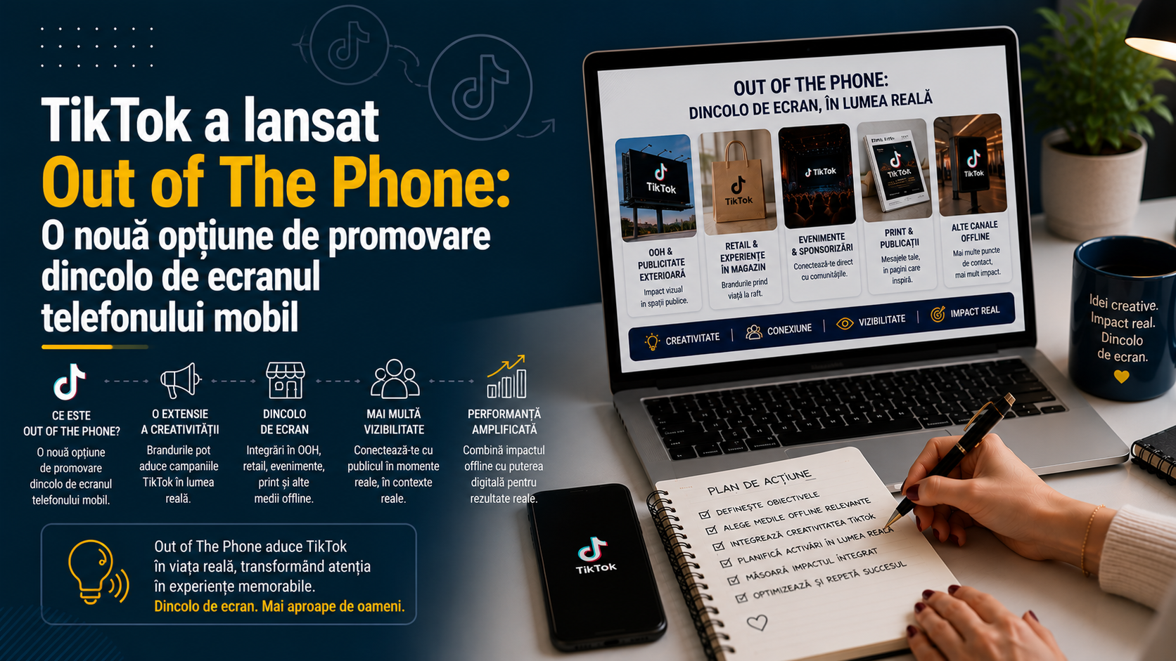 TikTok a lansat Out of The Phone O nouă opțiune de promovare dincolo de ecranul telefonului mobil